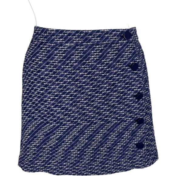 LOFT Dresses & Skirts - LOFT Outlet  Knit Skirt Women’s Cotton Accent Buttons Zip Close size 6